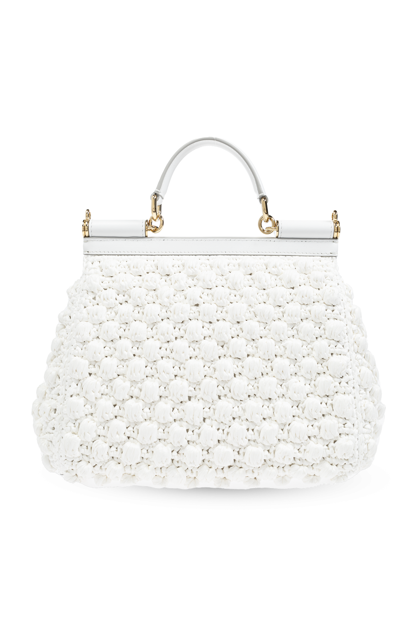 【関税＆送料込み】Dolce & Gabbana Sicily Shoulder Bag Sicily Medium leather shoulder bag in neutrals - Dolce